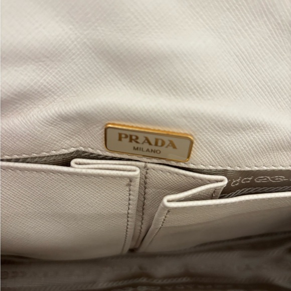 Prada Quilted Floral Shoulder Bag in Cream with Gold Hardware - Picture 16 of 16